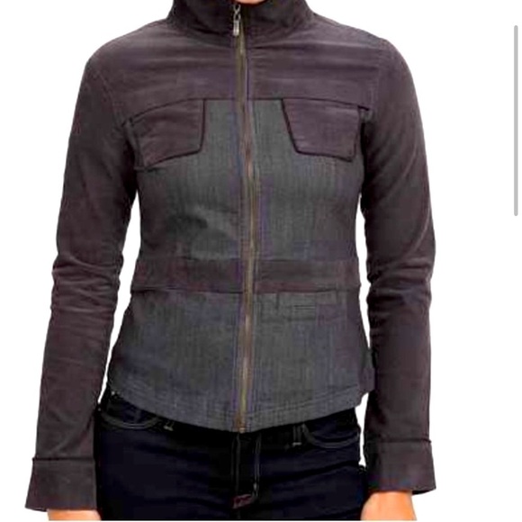 Prana Nadine Denim & Corduroy Jacket Medium - Picture 1 of 16